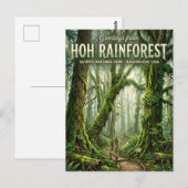 Carte Postale Forêt pluviale de Hoh Washington (Devant / Derrière)