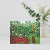 Carte Postale Forêt tropicale avec singes (Debout devant)