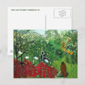 Carte Postale Forêt tropicale avec singes (Devant / Derrière)