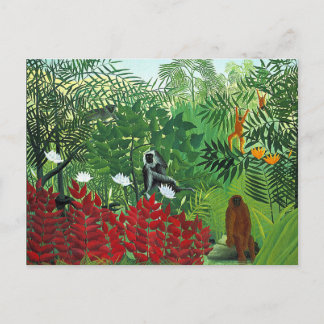 Carte Postale Forêt tropicale avec singes