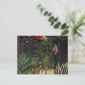 Carte Postale Forêt tropicale avec singes par Henri Rousseau (Debout devant)