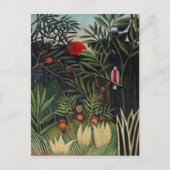 Carte Postale Forêt tropicale avec singes par Henri Rousseau (Devant)