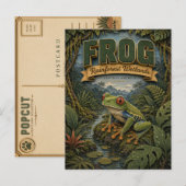 Carte Postale Forêt tropicale humide de grenouilles POPCUT (Devant / Derrière)