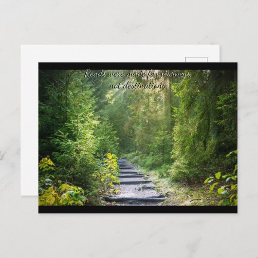 Carte Postale Forêt verte avec devis (Devant / Derrière)