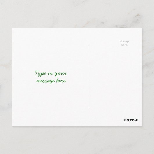 Carte Postale Forêt verte miniature Bonsai Pot Feuilles de piéde (Dos)