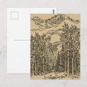 Carte Postale Forêt vintage (Devant / Derrière)