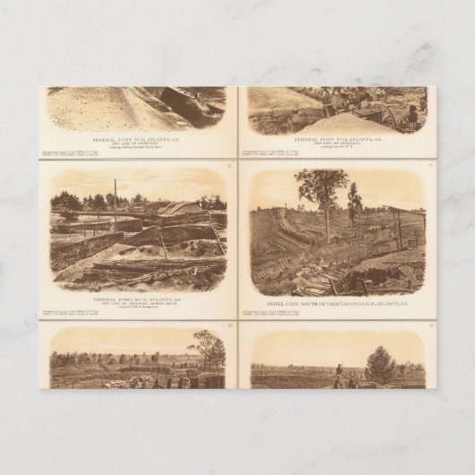 Carte Postale Forêts, batteries, Atlanta, Ga (Devant)