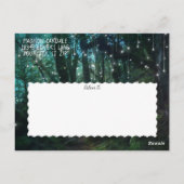 Carte Postale Forêts enchantées Lumières des fées Sauvez la date (Dos)