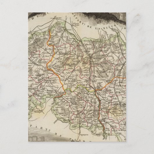 Carte Postale Forêts et limites des villes (Devant)