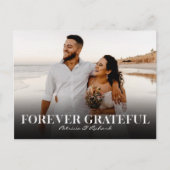 Carte Postale Forever Grateful simple Merci Mariage Foto (Devant)