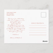 Carte Postale Forever Gratte Rose Mariage or Merci Foto (Dos)