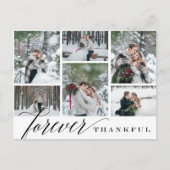 Carte Postale Forever Thankful Mariage Photo Collage Merci (Devant)