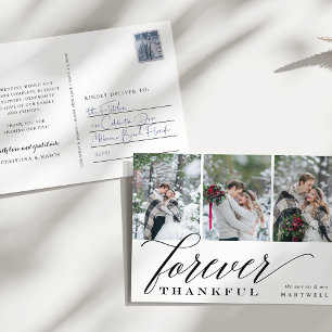 Carte Postale Forever Thankor   Mariage Photo Collage Merci