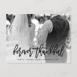 Carte Postale Forever Thankor Typographie noire et photo