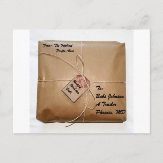 Carte Postale Forfait Babs Johnson Birthday (Devant)