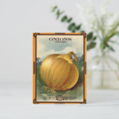 Carte Postale Forfait vintage Burt's Onion Seed (Debout devant)