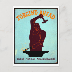 Carte Postale Forging avant Works Progress Administration