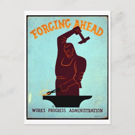 Carte Postale Forging avant Works Progress Administration (Devant)