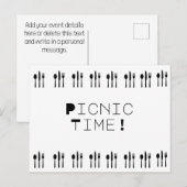 Carte Postale Forks et cuillères de pique-nique modernes (Devant / Derrière)