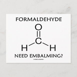 Carte Postale Formaldéhyde Besoin d'embaumement? (Humour de chim