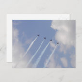 Carte Postale Formation d'Airshow Military Jet (Devant / Derrière)