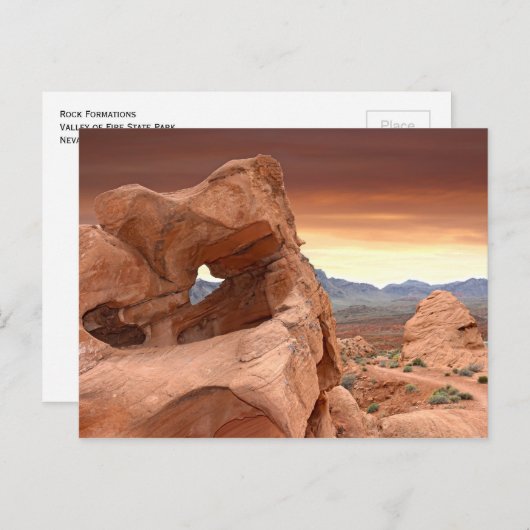 Carte Postale Formations rocheuses, parc d'État Valley of Fire,  (Devant / Derrière)