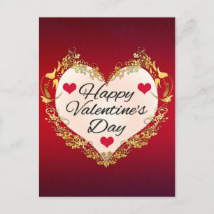 Carte Postale Forme cardiaque Heureuse Sainte-Valentin-47949
