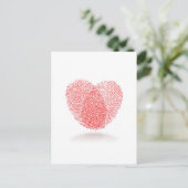 Carte Postale forme cardiaque rouge (Debout devant)