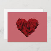 Carte Postale Forme de coeur faite de papiers découpés (Devant / Derrière)