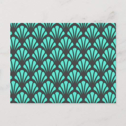 Carte Postale Forme de coquille Art déco (Devant)