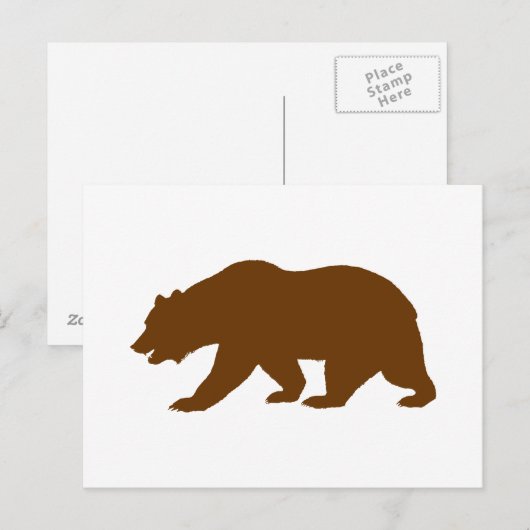 Carte Postale Forme de l'ours (Devant / Derrière)