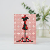 Carte Postale Forme et talons rose (Debout devant)