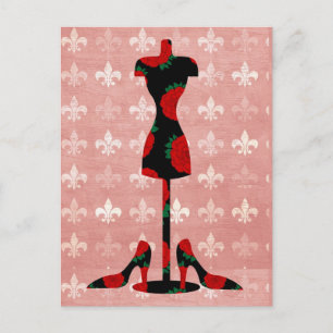 Carte Postale Forme et talons rose