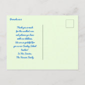 Carte Postale Former un enfant Garderie d'enfants Parole de Dieu (Dos)