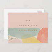 Carte Postale Formes Abstraites de devis modernes (Devant / Derrière)