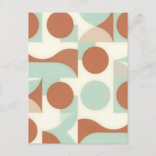Carte Postale Formes abstraites en terre cuite de style moderne