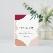 Carte Postale Formes abstraites modernes mariage merci (Debout devant)