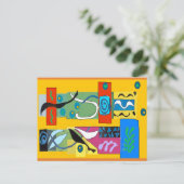 Carte Postale Formes Abstraites modifiées, Style Matisse (Debout devant)
