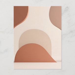 Carte Postale Formes Abstraites Organiques Terracotta Bohème Cou