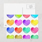 Carte Postale Formes cardiaques (Devant / Derrière)