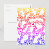Carte Postale Formes de blobs de cercle abstrait aléatoire multi (Devant / Derrière)