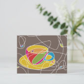 Carte Postale formes de CAFÉ rétro (Debout devant)