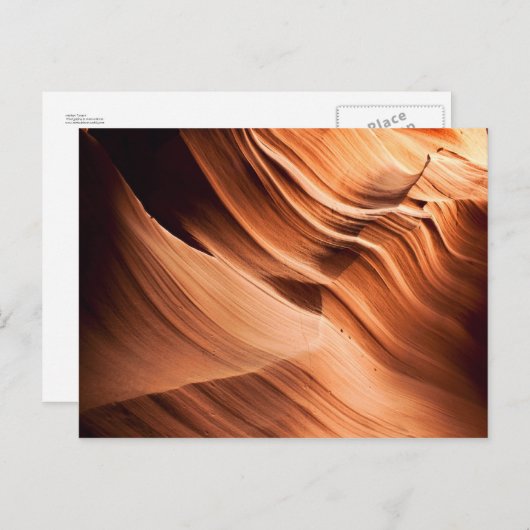 Carte Postale Formes de canyon d'Antelope (Devant / Derrière)