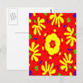 Carte Postale Formes de style Matisse Abstrait (Devant / Derrière)