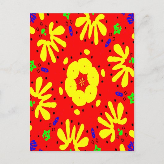 Carte Postale Formes de style Matisse Abstrait (Devant)