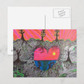 Carte Postale Formes du coeur (Devant / Derrière)