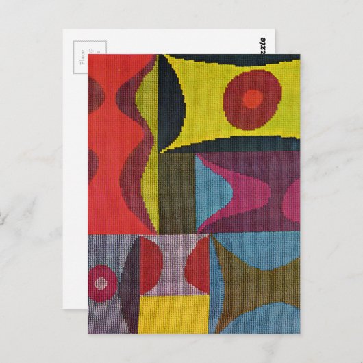 Carte Postale Formes élémentaires par Sophie Taeuber-Arp (Devant / Derrière)