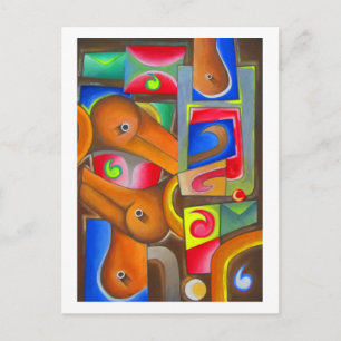 Carte Postale Formes géométriques colorées par Hassan Wahba