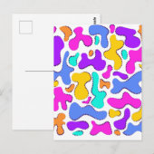 Carte Postale Formes liquides brillantes (Devant / Derrière)