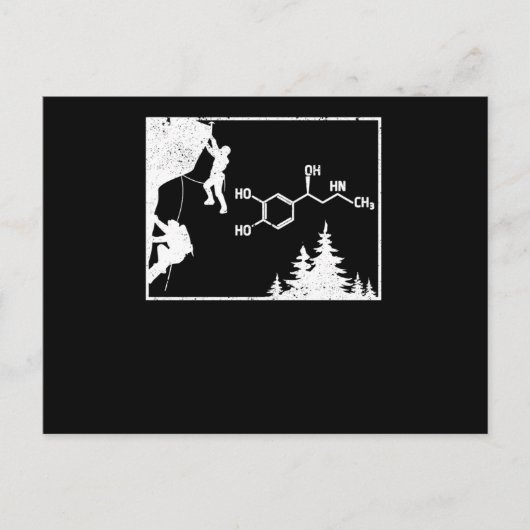 Carte Postale Formule chimique d'adrénaline de l'escalade Bloc (Devant)